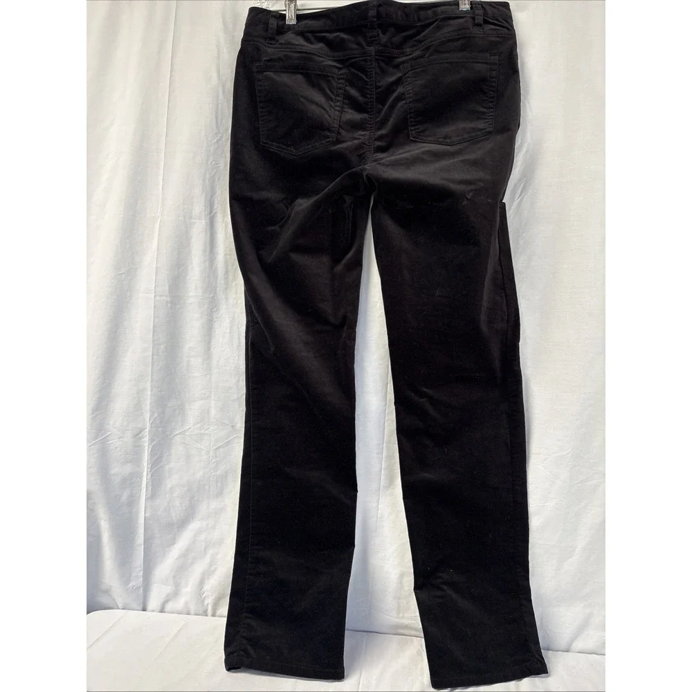 VTG Christopher & Banks Women’s Pants Size 10 Black Velvet Feel 5 Pockets 34x31
